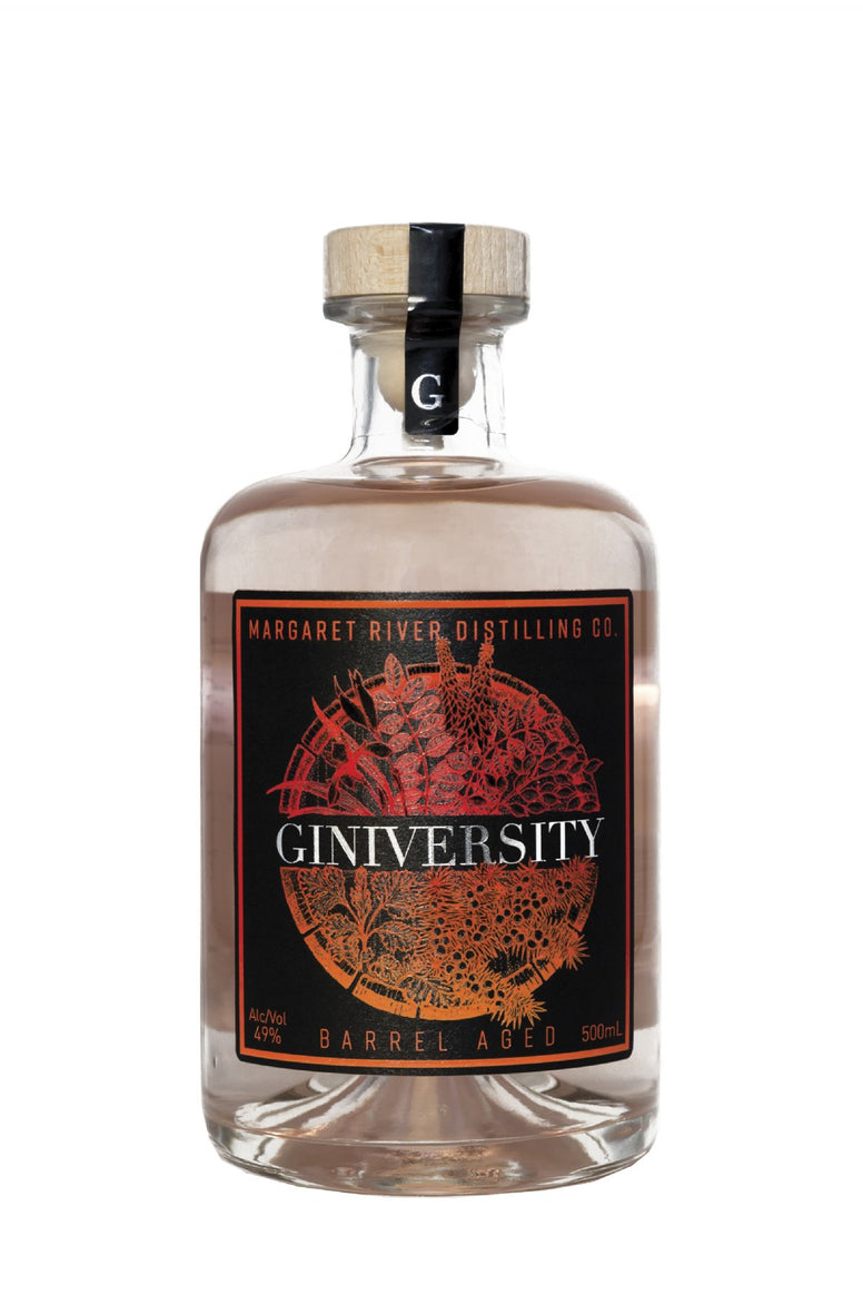 Giniversity Barrel Aged Gin 49% (500ml) - Audacity Wines